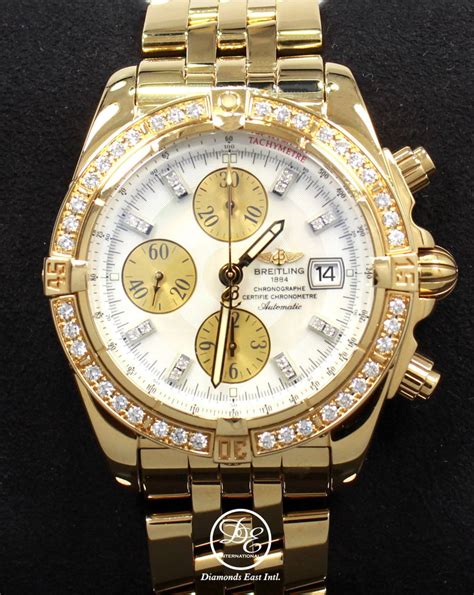 diamond bezel breitling replica